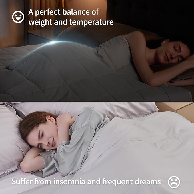 anfie Weighted Blanket(60"x80" 15lbs Queen Size),Ultra Soft and Cozy Cooling Weighted Blanket for Adult,Heavy Blanket with Machine Washable Soft Blanket