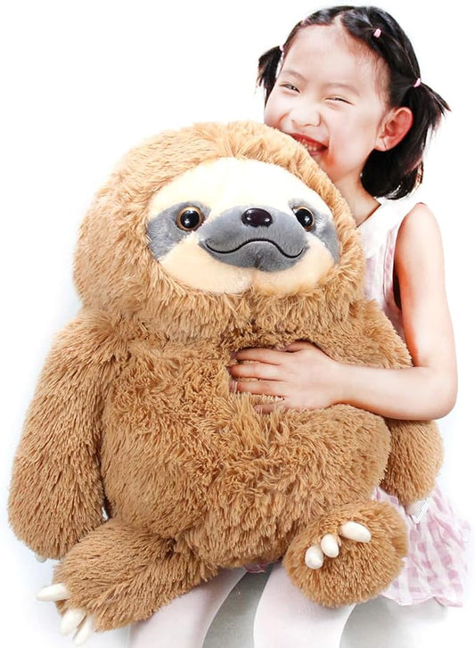 Winsterch Kids Large Stuffed Animals Plush Sloth Toy,Big Fluffy Stuffed Sloth for Birthday Christmas Valentines Gifts for Boys and Girls,Cute Sloth Stuffed Animal Plushie Toy(20 Inches, Brown)
