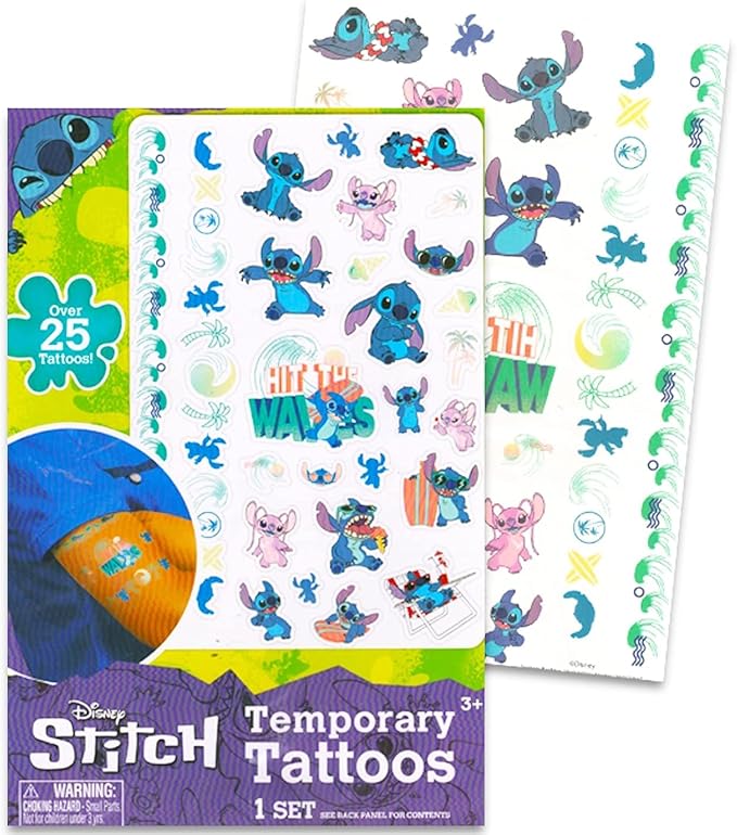 Lilo and Stitch Fleece Blanket Set - Bundle with Soft Lilo and Stitch Blanket Plus Tattoos, More for Kids, Adults, Children | Cozy Lilo and Stitch Fleece Blanket 50" x 70
