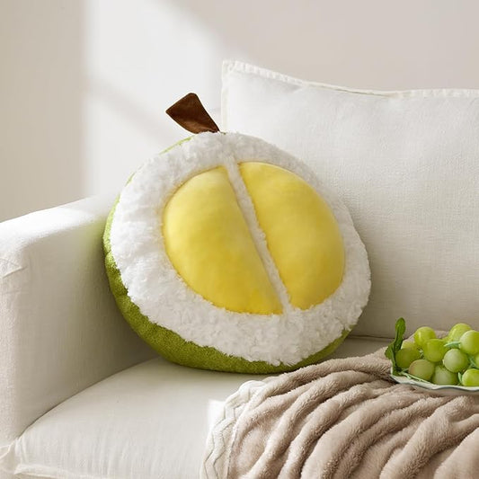 GIGIZAZA Throw Pillows Durian Cute Green Pillows Decorative Aesthetic Pillow for Bedroom Cushions Unique Fun Couch Throw Pillow 14 Inch Funky Fruit Pillows