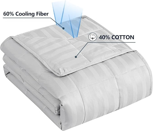 anfie Weighted Blanket(60"x80" 12lbs),Ultra Soft and Cozy Cooling Weighted Blanket for Adult,Heavy Blanket with Machine Washable Soft Blanket