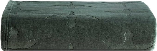 Eddie Bauer - Throw Blanket, Embossed Ultra Soft Plush Bedding, Home Decor for All Seasons, Oeko-Tex Certified (Geese Green, 50" x 70")
