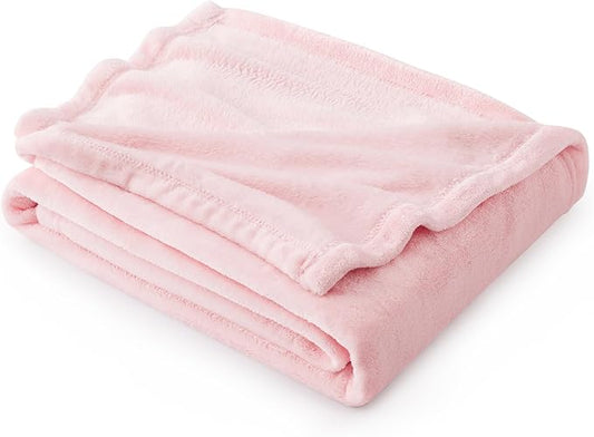 Bedsure Fleece Throw Blanket Pink - 300GSM Valentines Blankets for Couch, Sofa, Bed, Soft Lightweight Plush Cozy Throws for Toddlers, Girls