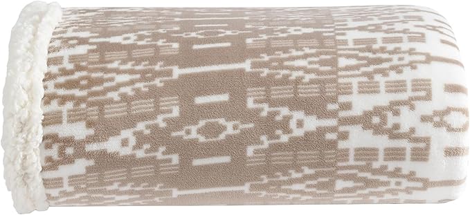 Eddie Bauer - Throw Blanket, Reversible Sherpa Fleece Bedding, Home Decor for All Seasons (San Juan Oyster, Throw)