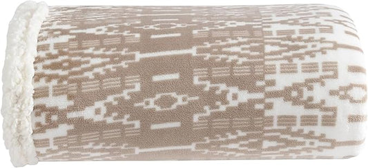 Eddie Bauer - Throw Blanket, Reversible Sherpa Fleece Bedding, Home Decor for All Seasons (San Juan Oyster, Throw)