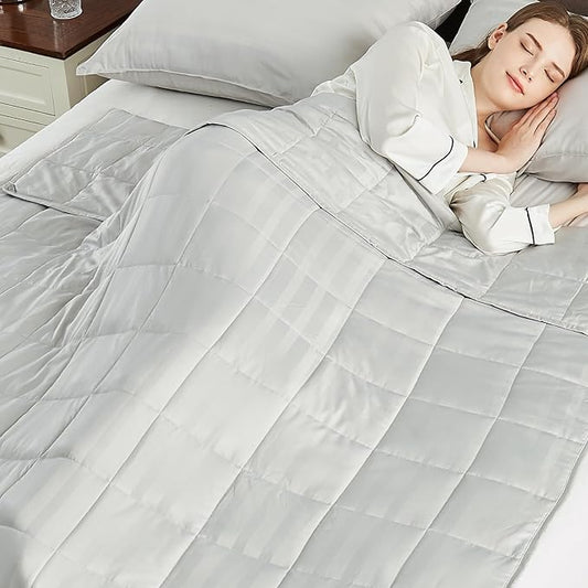 anfie Weighted Blanket(60"x80" 12lbs),Ultra Soft and Cozy Cooling Weighted Blanket for Adult,Heavy Blanket with Machine Washable Soft Blanket
