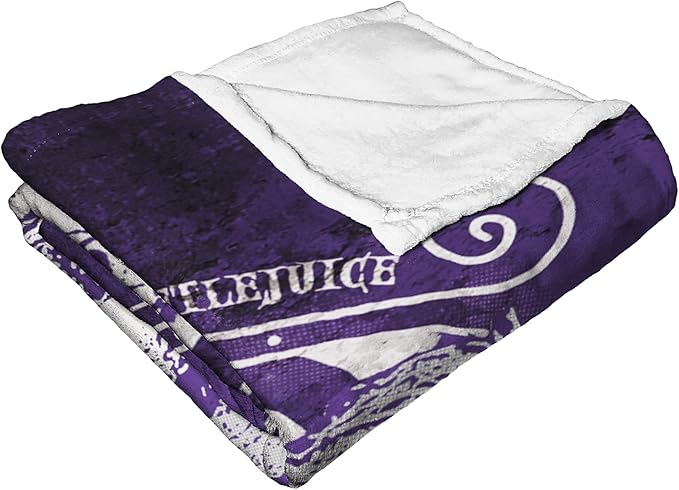 Northwest Beetlejuice Silk Touch Throw Blanket, 50" x 60", Purple Beetle