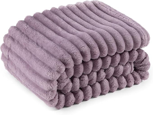 Bedsure Light Purple Fleece Blanket for Couch - GentleSoft Cozy Soft Blankets for Women, Cute Small Throws for Girls, 50x60 Inches