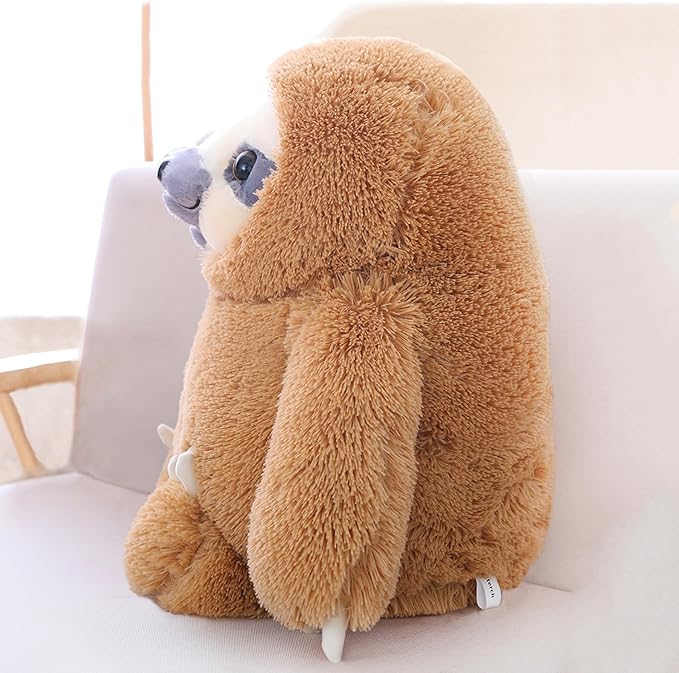 Winsterch Kids Large Stuffed Animals Plush Sloth Toy,Big Fluffy Stuffed Sloth for Birthday Christmas Valentines Gifts for Boys and Girls,Cute Sloth Stuffed Animal Plushie Toy(20 Inches, Brown)