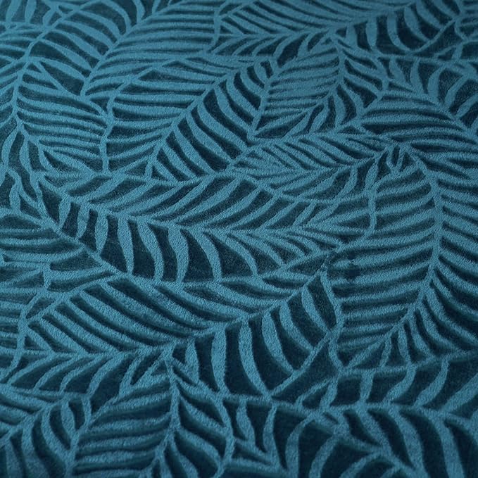 SOCHOW Super Soft Flannel Fleece Throw Blanket, Lightweight Cozy Warm Leaves Textured Plush Blanket for Bed Couch Sofa, 60 x 80 Inches, Blue Coral