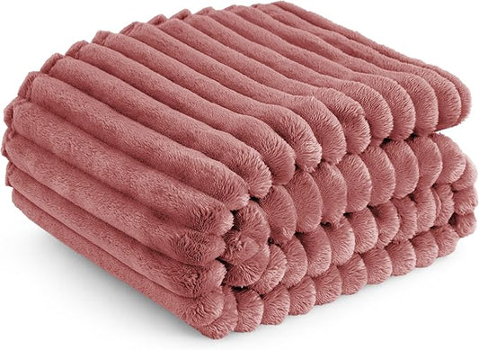 Bedsure Dusty Pink Twin XL Blanket for Bed - GentleSoft Cozy Soft Blankets for Women, Cute Small Fleece Throws for Girls, Birthday Gifts for Women, Mothers Day Decor Gifts for Mom, 66x90 Inches