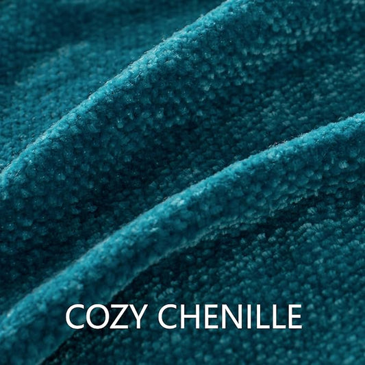 Chenille Throw Blanket for Couch 60"X 80" Twin, Soft Cozy Throws with Fringe Tassel for Bed Sofa Chair, Lightweight Knitted Decorative Farmhouse Boho Blankets for Gift, Teal