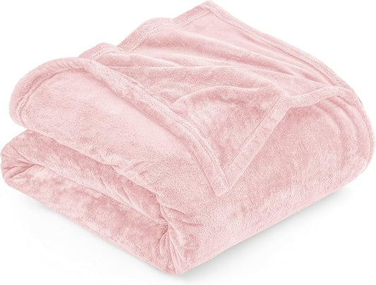 Utopia Bedding Fleece Blanket Full Size Pink 300GSM Luxury Fuzzy Soft Anti-Static Microfiber Bed Blanket (90x84 Inch)