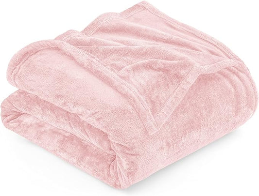Utopia Bedding Fleece Blanket Full Size Pink 300GSM Luxury Fuzzy Soft Anti-Static Microfiber Bed Blanket (90x84 Inch)