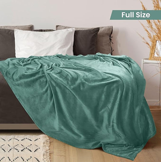 Utopia Bedding Fleece Blanket Full Size Celadon 300GSM Luxury Fuzzy Soft Anti-Static Microfiber Bed Blanket (90x84 Inch)