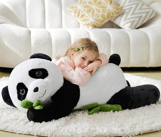 IKASA Giant Panda Stuffed Animal Plush Toy,Big Large Jumbo Soft Toys,30" Huge Size Cute Fluffy Plushy Fat Oversized Plushie,Gifts for Kids