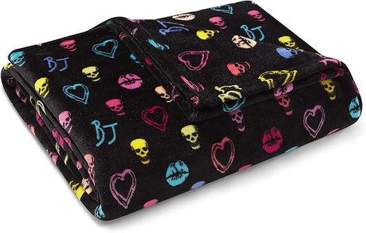 Betsey Johnson - Throw, Ultra-Soft Plush Blanket, Use for Couch, Bed, or Lounges, Dorm Essentials (Betsey Signature, 50" x 70")