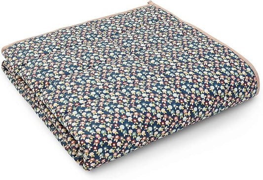 YnM Weighted Blanket,Heavy 100% Oeko-Tex Certified Cotton Material with Premium Glass Beads (Small Flower,60''x80'' 15lbs), Suit for One Person(~140lb) Use on Queen/King Bed