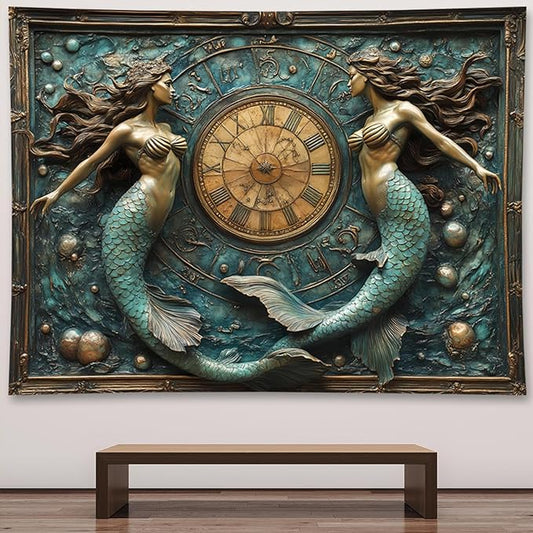 Liuzhouzai Vintage Zodiac Pisces Tapestry Wall Hanging Astrology Home Decoration Aesthetics Suitable for Bedroom Living Room Dormitory Office Wall Decor 100x70 Inches