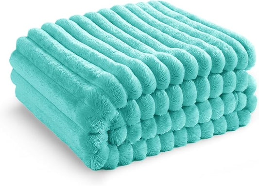 Bedsure Blue Twin XL Blanket for Bed - GentleSoft Cozy Soft Blankets for Women, Cute Small Fleece Throws for Girls, Birthday Gifts for Women, Mothers Day Decor Gifts for Mom, Blue Fog, 66x90 Inches