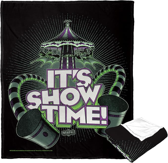 Northwest Beetlejuice Silk Touch Throw Blanket, 50" x 60", Showtime