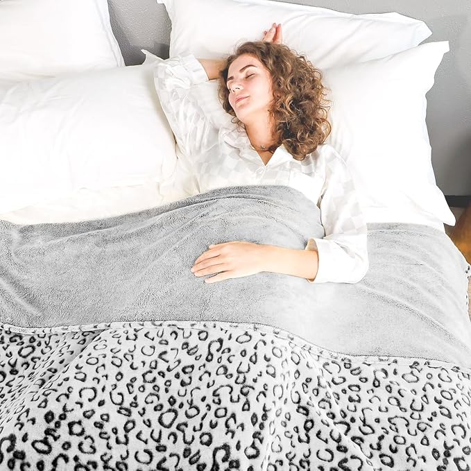 ZHIKU Warm Blanket Throw Soft Fleece Blankets Throw Blanket Lightweight 50"×60"