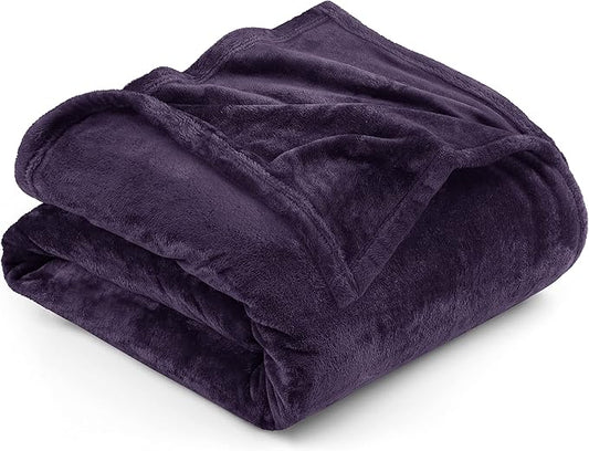 Utopia Bedding Fleece Blanket Full Size Purple 300GSM Luxury Fuzzy Soft Anti-Static Microfiber Bed Blanket (90x84 Inch)