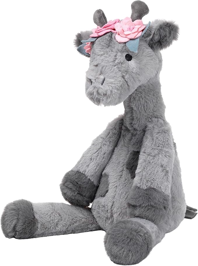 Lambs & Ivy Giraffe and a Half Gray Plush Stuffed Animal Toy - Skylar