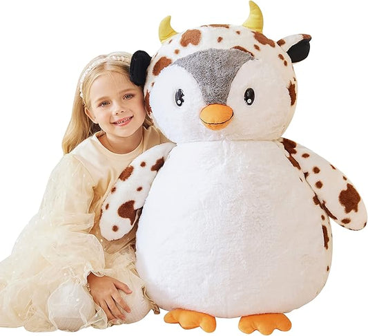 EARTHSOUND Giant Penguin Stuffed Animal Plush Toy,Large Jumbo 23" Big Size Soft Toys,Cute Huge Fluffy Plushy Oversized Fat Plushie,Gifts for Kid