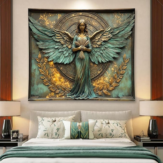 Liuzhouzai Vintage Zodiac Virgo Tapestry Wall Hanging Astrology Home Decoration Aesthetics Suitable for Bedroom Living Room Dormitory Office Wall Decor 60x50 Inches