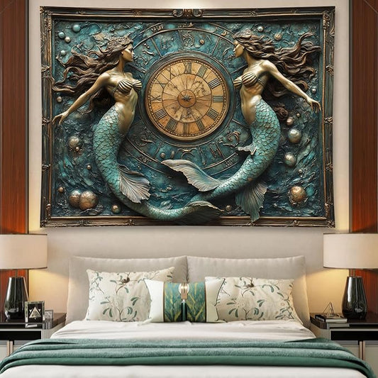 Liuzhouzai Vintage Zodiac Pisces Tapestry Wall Hanging Astrology Home Decoration Aesthetics Suitable for Bedroom Living Room Dormitory Office Wall Decor 100x70 Inches
