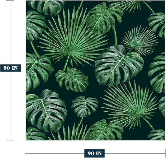 YeeJu Tropical Throw Blanket Queen Size Green Plant Leaf Floral Blanket for Bed Couch Soft Cozy Fuzzy Plush Fleece Blankets Large Big Decorative Cute Spring Summer Decor Gift Blanket 90x90