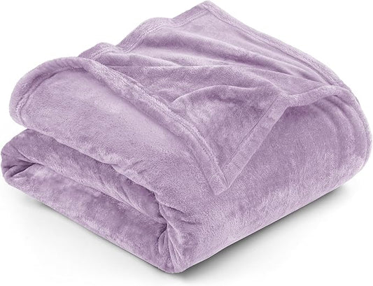 Utopia Bedding Fleece Blanket Full Size Lilac 300GSM Luxury Fuzzy Soft Anti-Static Microfiber Bed Blanket (90x84 Inch)