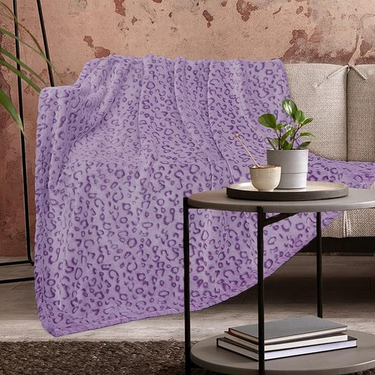 ZHIKU Fleece Blankets Throw Purple Throw Blanket Lightweight Soft Cozy Throw Blanket Purple 60"x80"