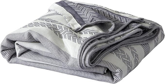 King Size Blanket for Bed-50% Rayon Derived from Bamboo & 50% Cotton Breathable Cooling Blanket for Hot Sleepers，Lightweight and Soft for Summer，Navy，104x90 inches