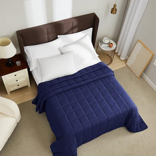 L'AGRATY Weighted Blanket - 88"x104" 30lbs Cooling Breathable Heavy Blanket Microfiber Material with Glass Beads for Adult All-Season Summer Fall Winter Soft Thick Comfort