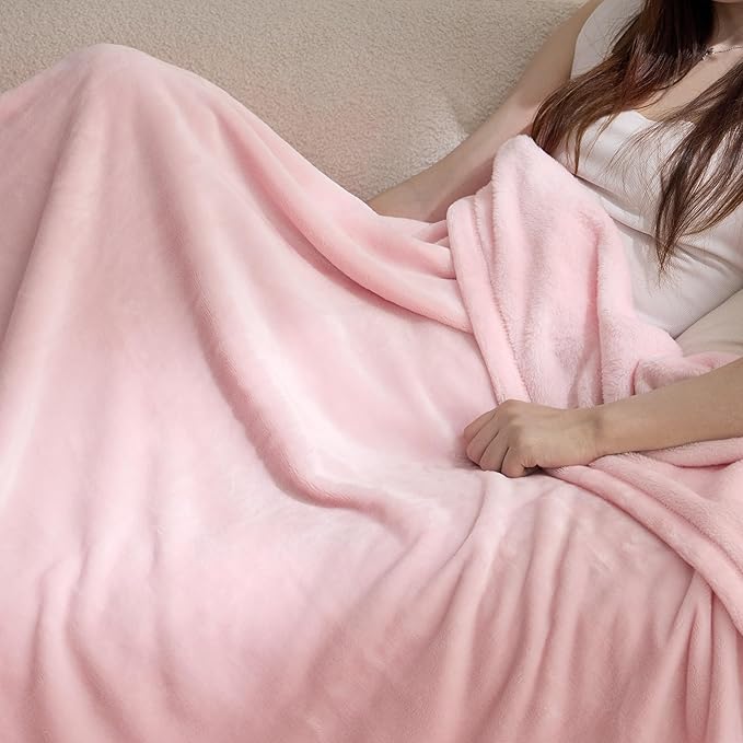 Bedsure Fleece Throw Blanket Pink - 300GSM Valentines Blankets for Couch, Sofa, Bed, Soft Lightweight Plush Cozy Throws for Toddlers, Girls