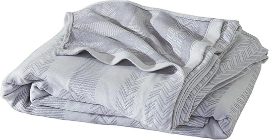 King Size Blanket for Bed-50% Rayon Derived from Bamboo & 50% Cotton Breathable Cooling Blanket for Hot Sleepers，Lightweight and Soft for Summer，Light Grey，104x90 inches