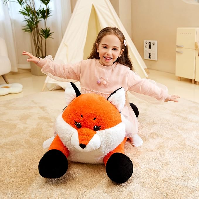 IKASA Giant Fox Stuffed Animal Plush Toy, 30 inches Large Big Jumbo Soft Toys for Kids Girls Boys Girlfriend