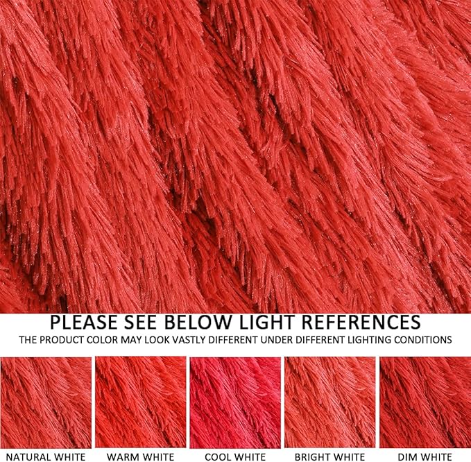 YUSOKI Twin Size Faux Fur Throw Winter Blanket,2 Layers,(Red,60" x 80"),Whithout Pillows,Plush Fuzzy Soft Cozy Comfy Bed Blanket for Women Kids Girls Couch Sofa