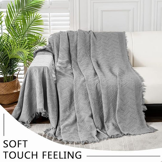 MEETSKY Sofa Cover for 3 Cushion Couch - Extra Wide, Washable, Dog-Friendly (X-Large: 91" x 118", Grey)