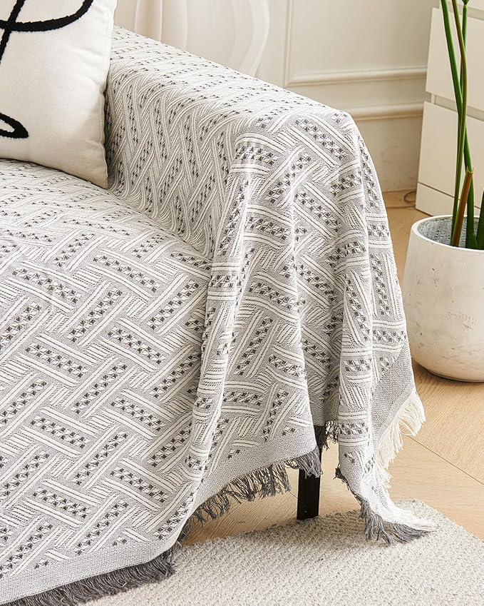 AIVIA Couch Cover Sheet Blanket, Oversized Couch Covers for 3-4 Cushion High Backed High Backrest Sofa, Extra Large Furniture Decoration Covers Sofa Slipcovers, L Shape U-Shaped Sectional Protector