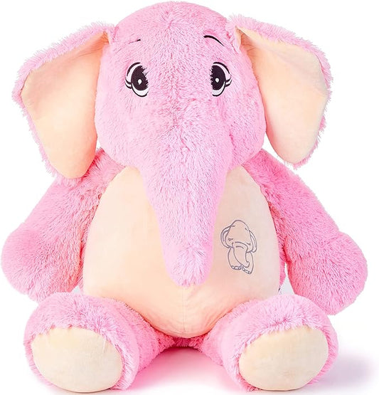 IKASA Giant Elephant Stuffed Animal Plush Toy,39" Large Cute Jumbo Soft Toys,Huge Big Size Fluffy Plushy Fat Oversized Plushie,Gifts for Kids