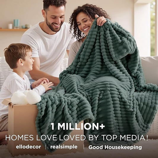 Bedsure Mallard Green California King Size Blanket for Couch - GentleSoft Cozy Soft Blankets for Women, Cute Small Fleece Throws for Girls, Birthday Gifts for Women, 102x96 Inches