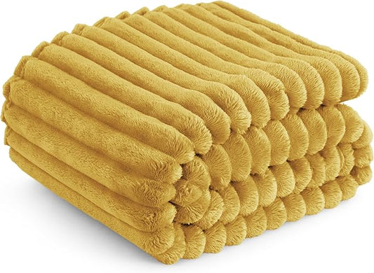 Bedsure Honey Throw Blanket for Couch - GentleSoft Cozy Soft Blankets for Women, Cute Small Throws for Girls, 50x70 Inches