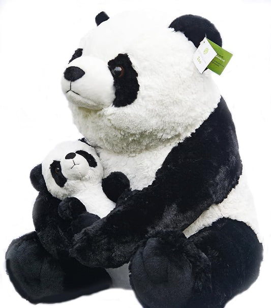 Mother and Baby Panda Plush Set | Super Soft Panda Stuffed Animal | Cute Plushies for Kids Bedroom | 18-in Stuffed Animals for Girls & Boys | Sittingpanda Stuffed Animal Toys by Exceptional Home