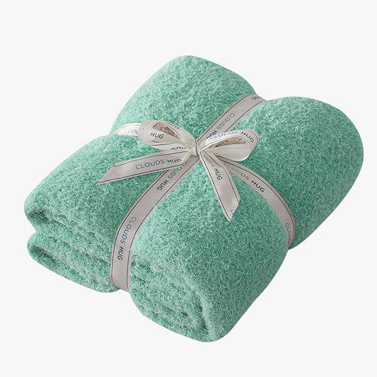 Oversized King Knit Blanket for Couch - Super Soft Extra Large Throw Blankets for Bed， Fluffy Fuzzy Plush Lightweight Cozy Blanket，Sage Green，120" x 120"