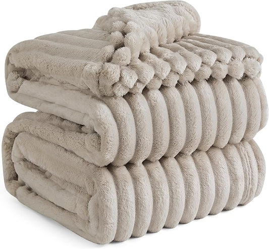 Bedsure California King Size Blanket for Bed - GentleSoft Cozy Soft Blankets for Women, Cute Large Throws for Girls, Linen, 102x96 Inches