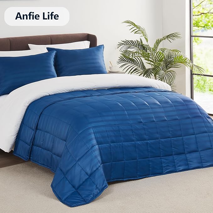 anfie Weighted Blanket(40"x60" 10lbs),Ultra Soft and Cozy Cooling Weighted Blanket for Adult,Heavy Blanket with Machine Washable Soft Blanket