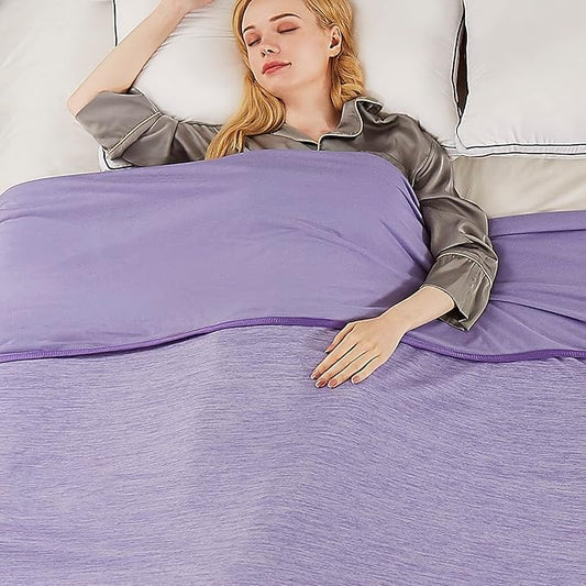 Topcee Cooling Blanket(90"x108"King Size) for Night Sweats Absorbs Heat to Keep Adults Cool on Warm Nights, Q-Max 0.5 Cooling Blankets for Hot Sleepers, Ultra-Cool Lightweight Blanket for Bed